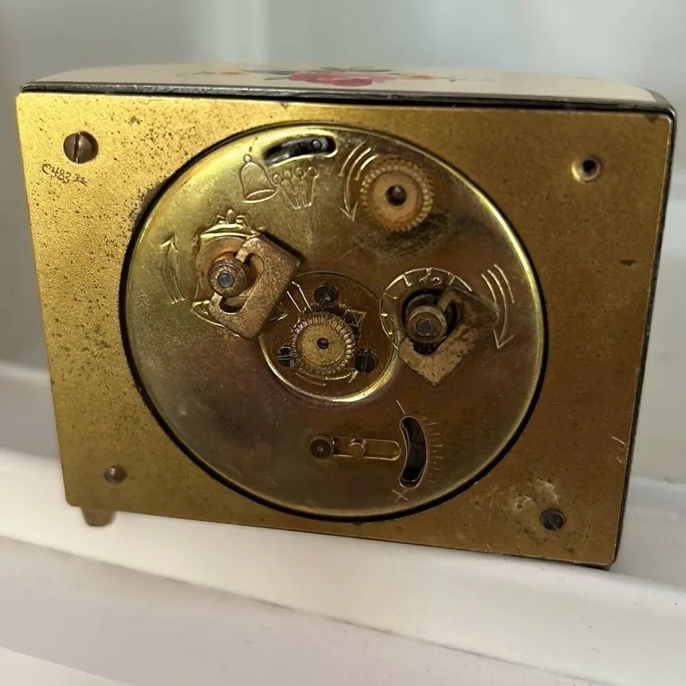 Vintage Enameled Kenzle Alarm Clock